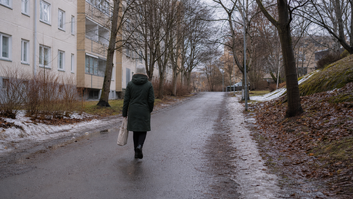 Vardagspromenad under mörkare nordiska månader