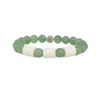 Armband grön aventurin 3 naturpärlor L/XL