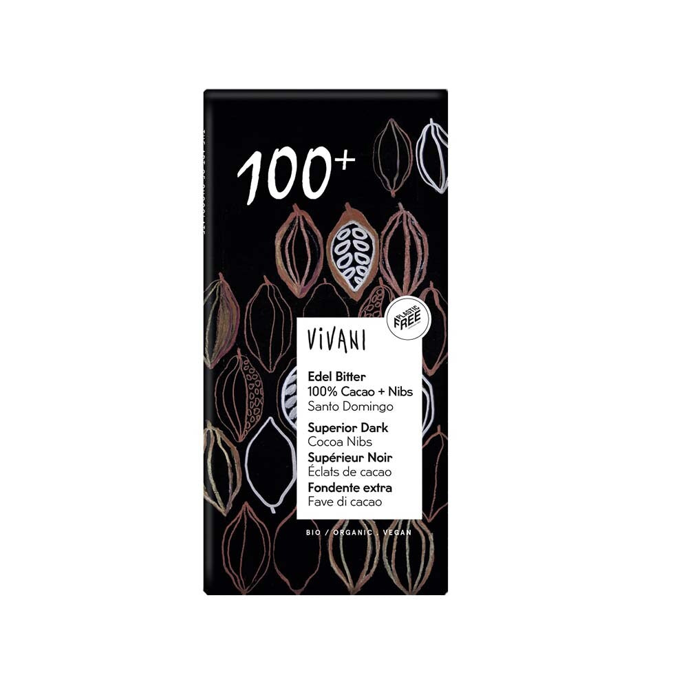 Mörk Choklad Superior 100% Kakaonibs 80g