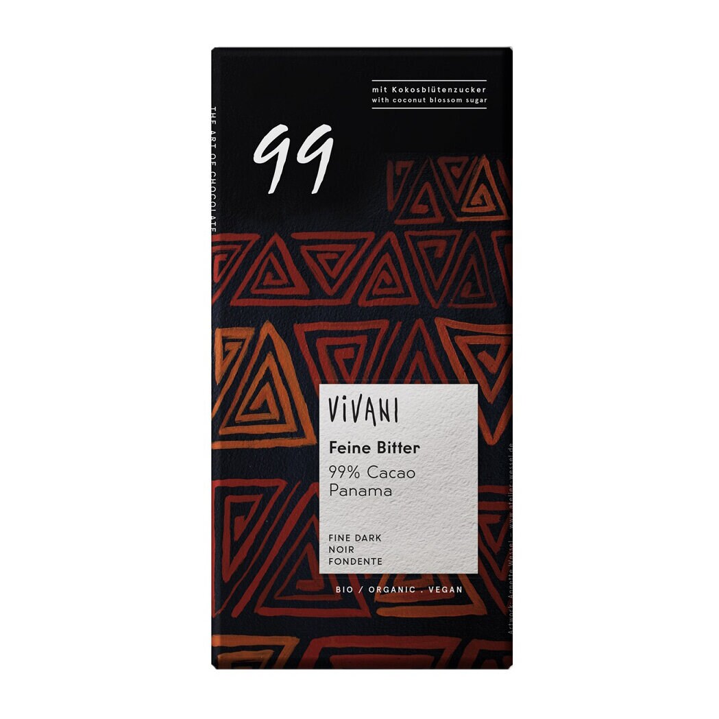 Mörk Vegansk Choklad 99% 80g