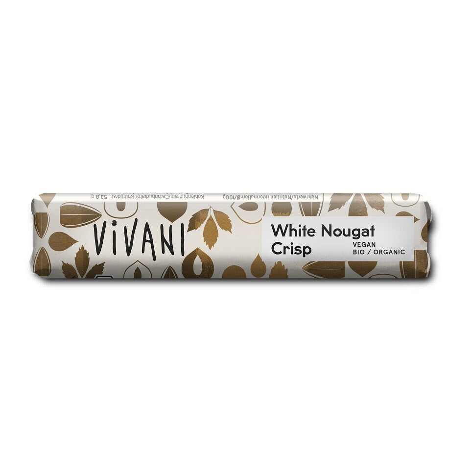 Vit Vegansk Choklad Nougatcrisp 35g