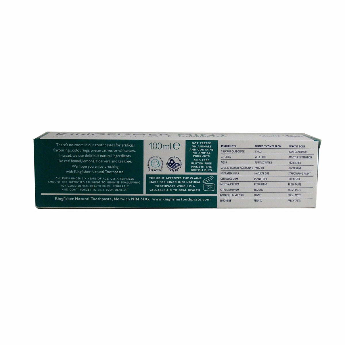 Naturlig Fluorfri Tandkräm Mint 100ml