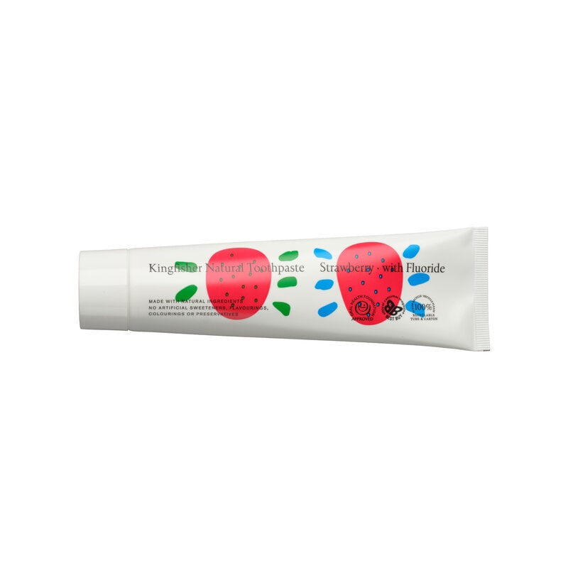 Naturlig Tandkräm Jordgubb Barn Med Fluor 100ml