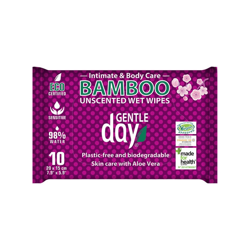 Oparfymerade bamboo wipes 10 st