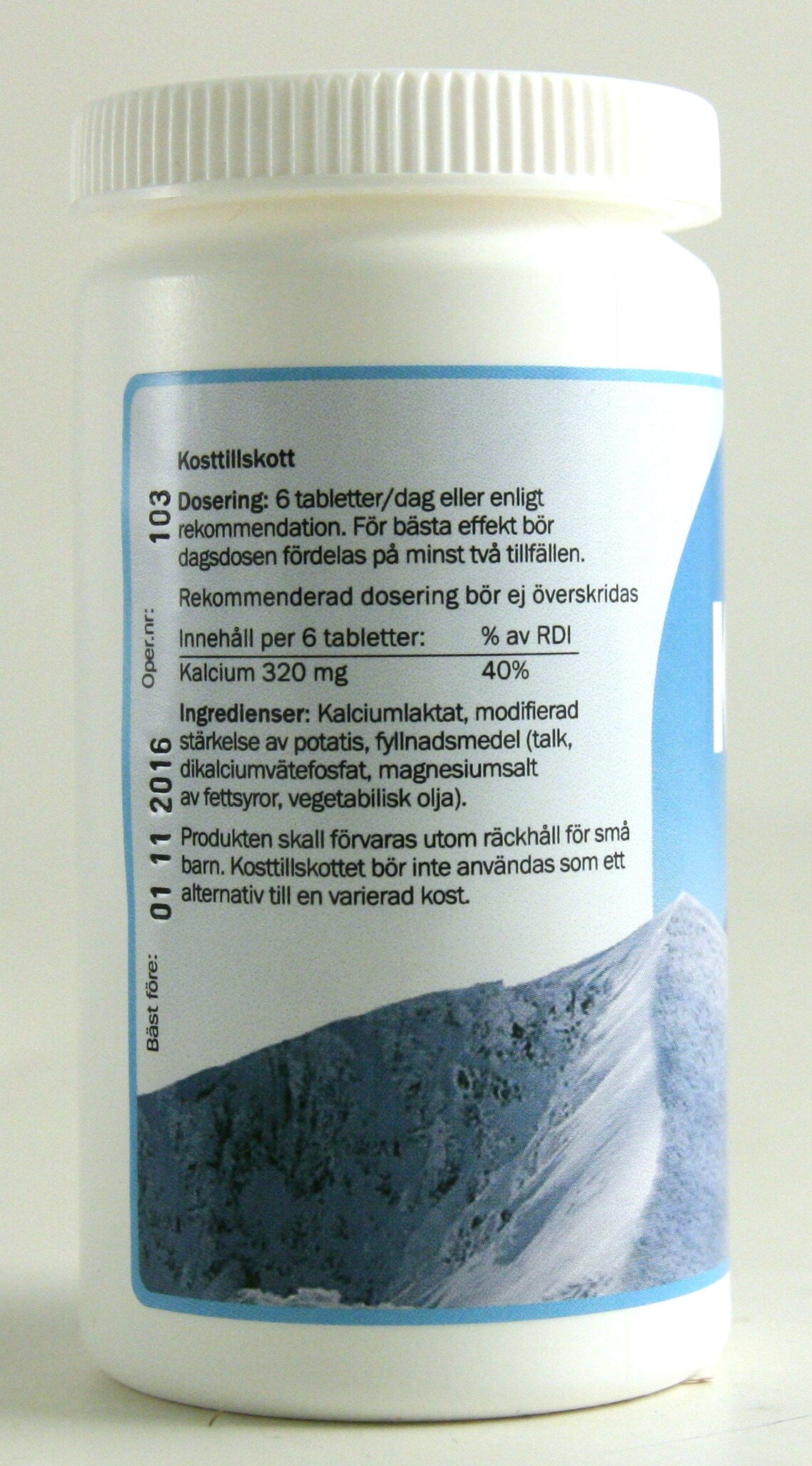 Mjölksyrad kalk 200 tabletter