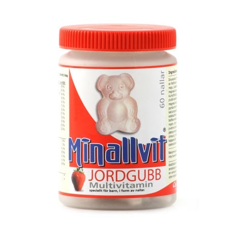 Multivitamin jordgubb 60 tabletter