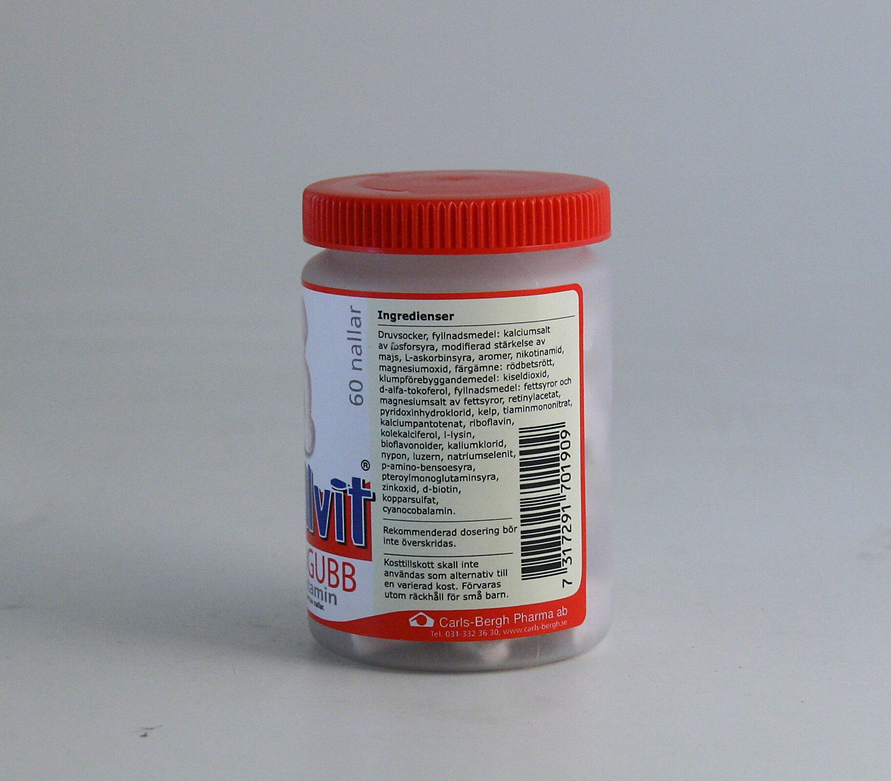 Multivitamin jordgubb 60 tabletter