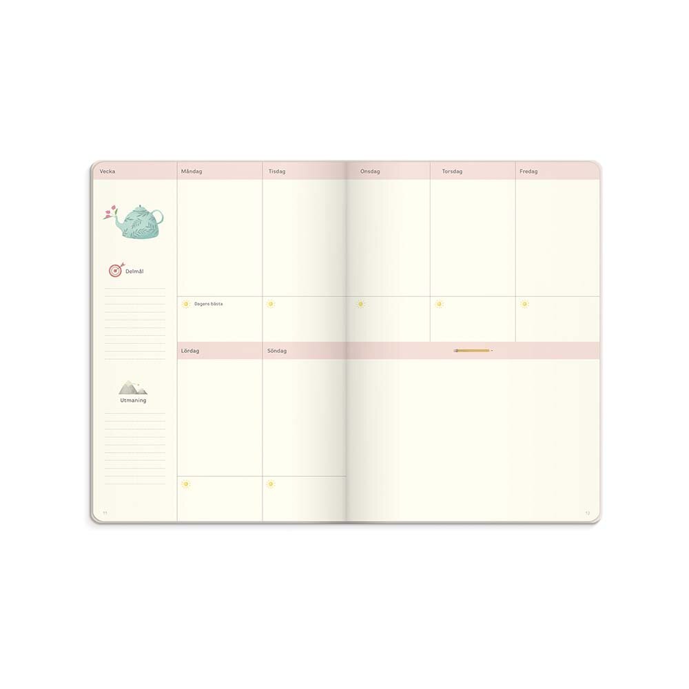 Odaterad kalender beige