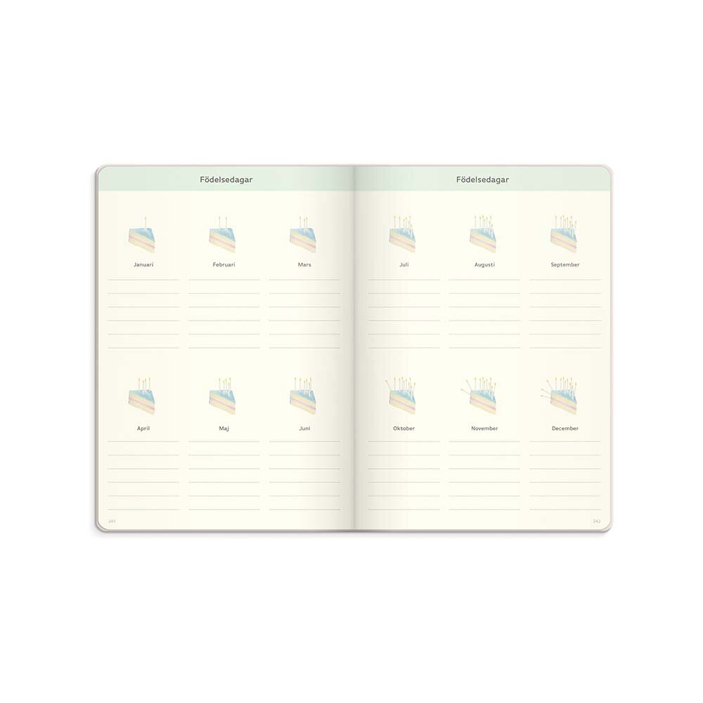 Odaterad kalender beige