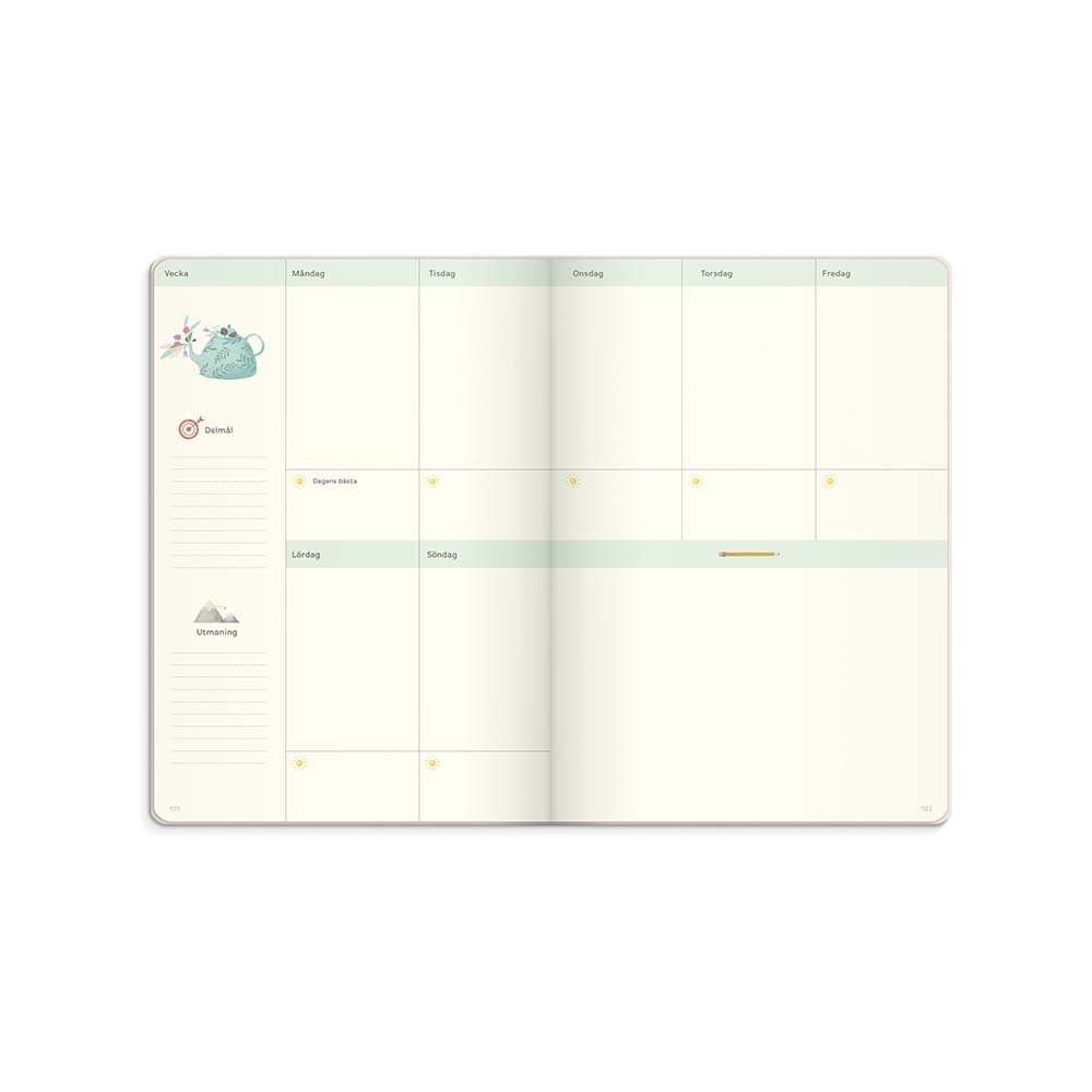 Odaterad kalender beige