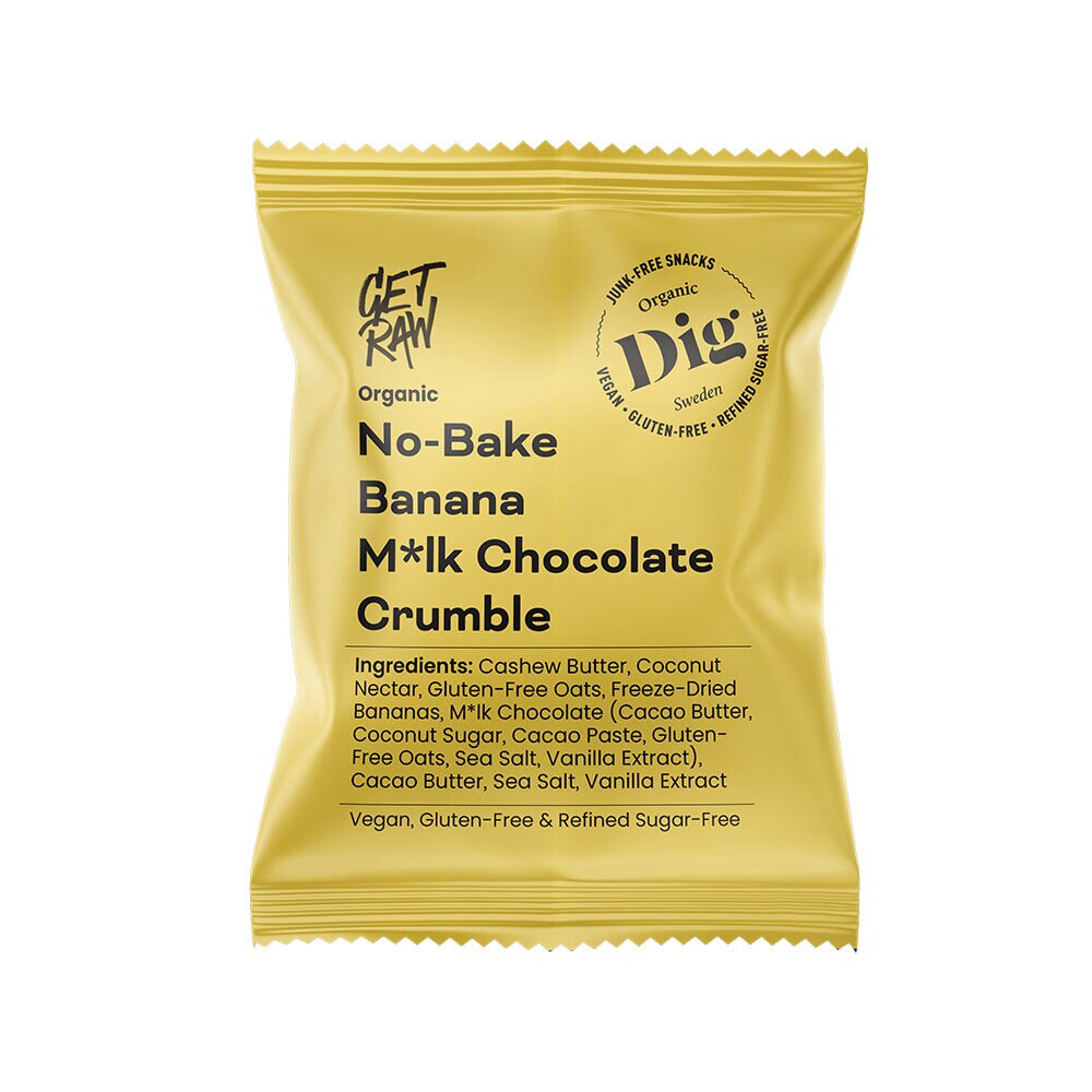 Organic No-Bake Banana Milk Chocolate Crumble 35g