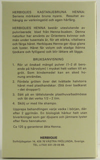 Henna pulver kastanjebrun 125g