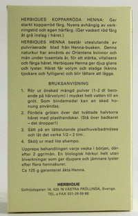 Henna pulver kopparröd 125g