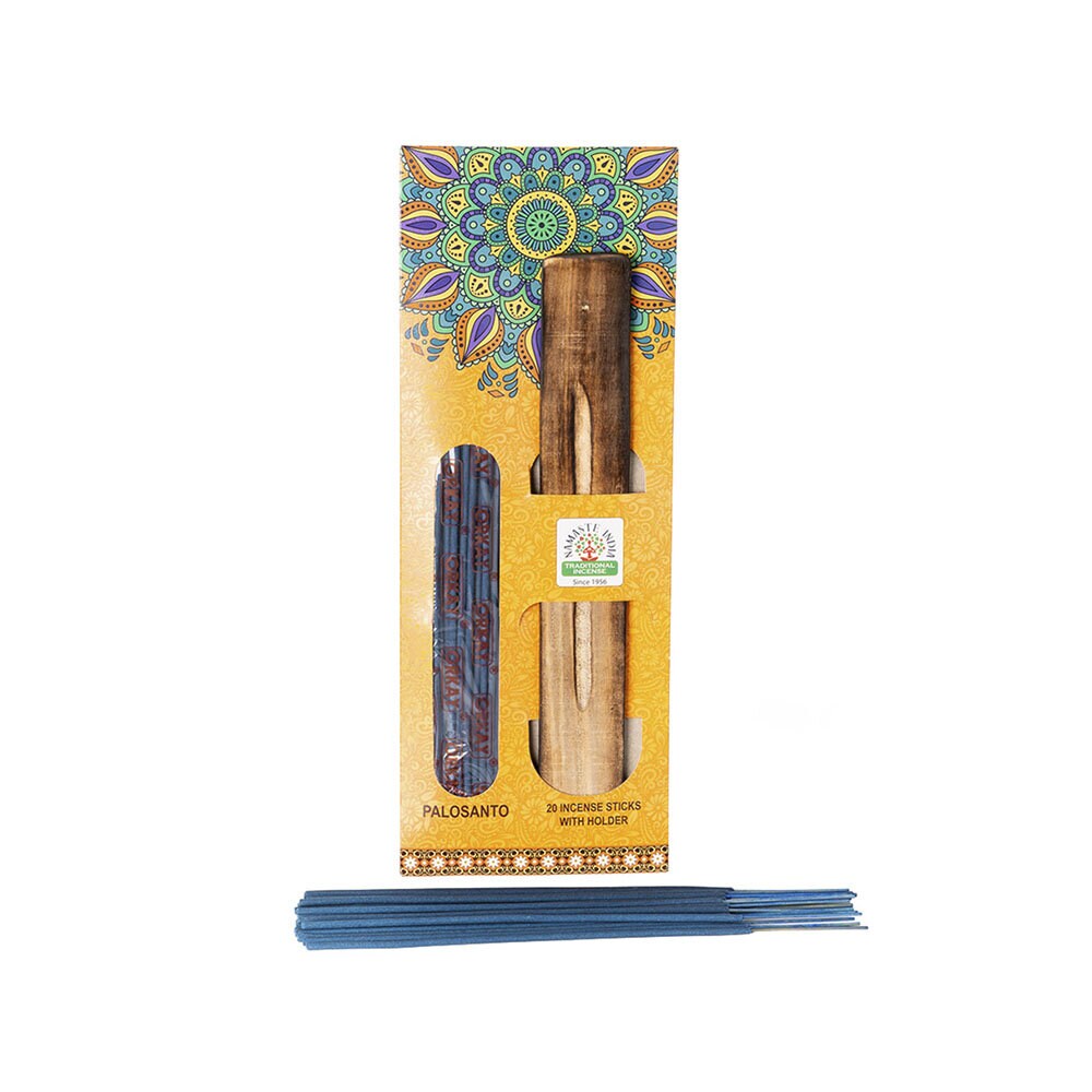 Rökelsepinnar med rökelsehållare Palo Santo