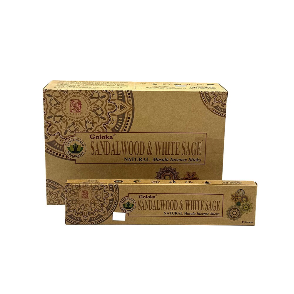 Sandalwood & White Sage ekologisk rökelse 15g