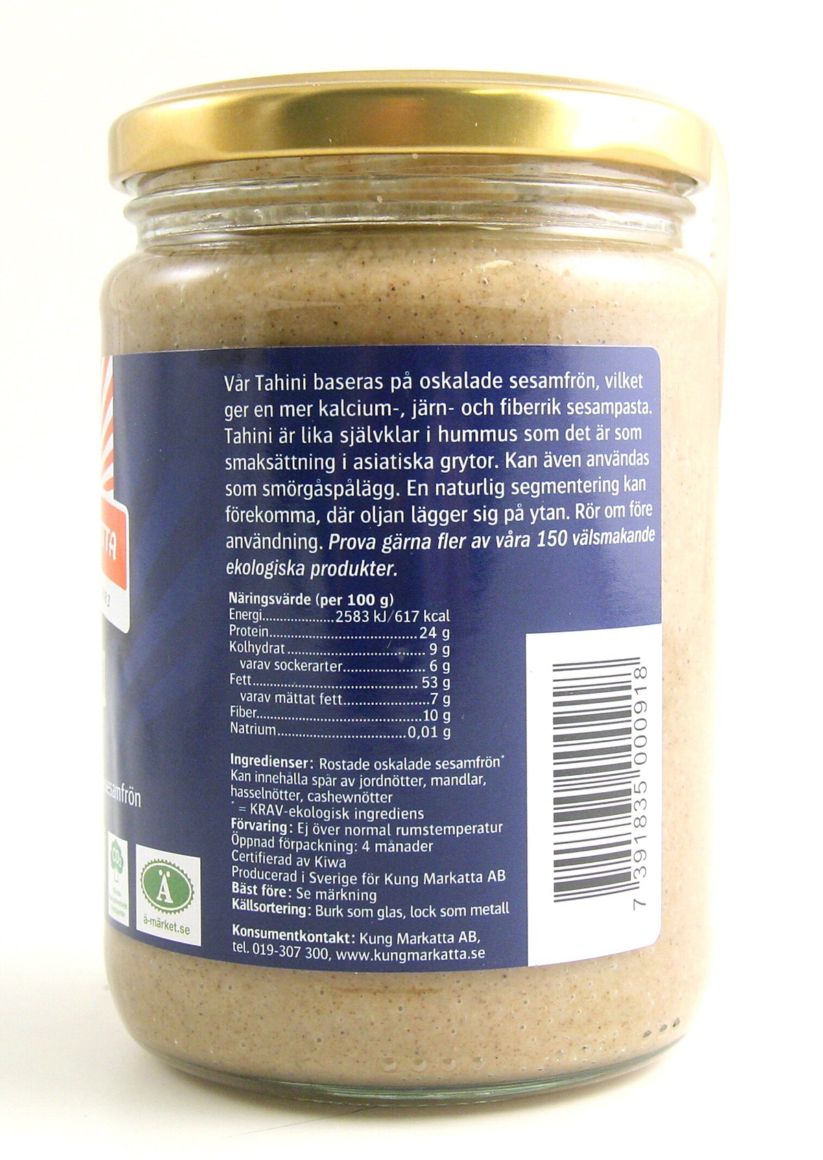 Tahini utan salt 360g