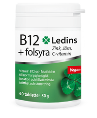 Vitamin B12 med folsyra 60 tabletter