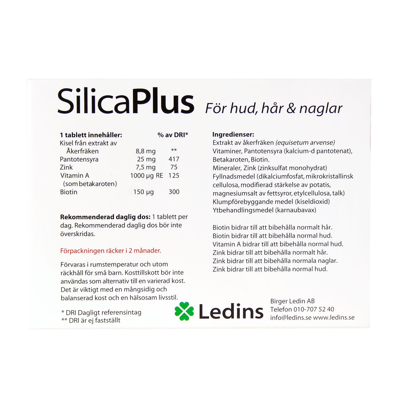 Silica Plus 60 tabletter