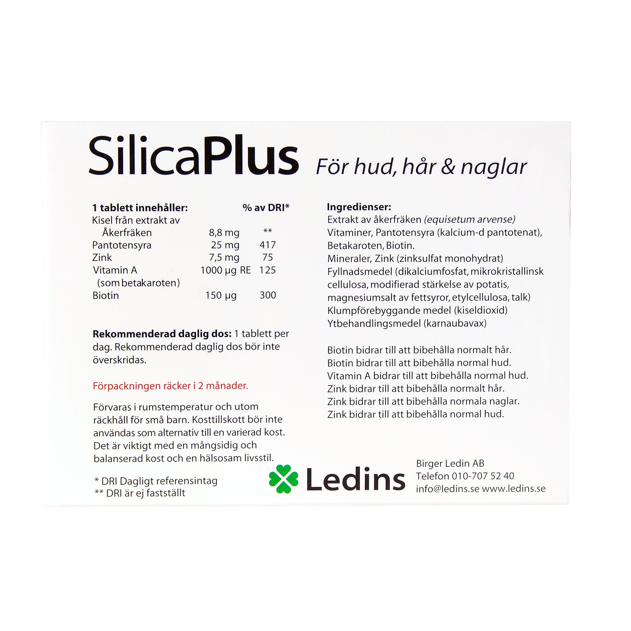 Silica Plus 60 tabletter