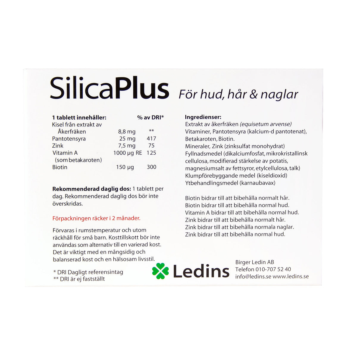 Silica Plus 60 tabletter