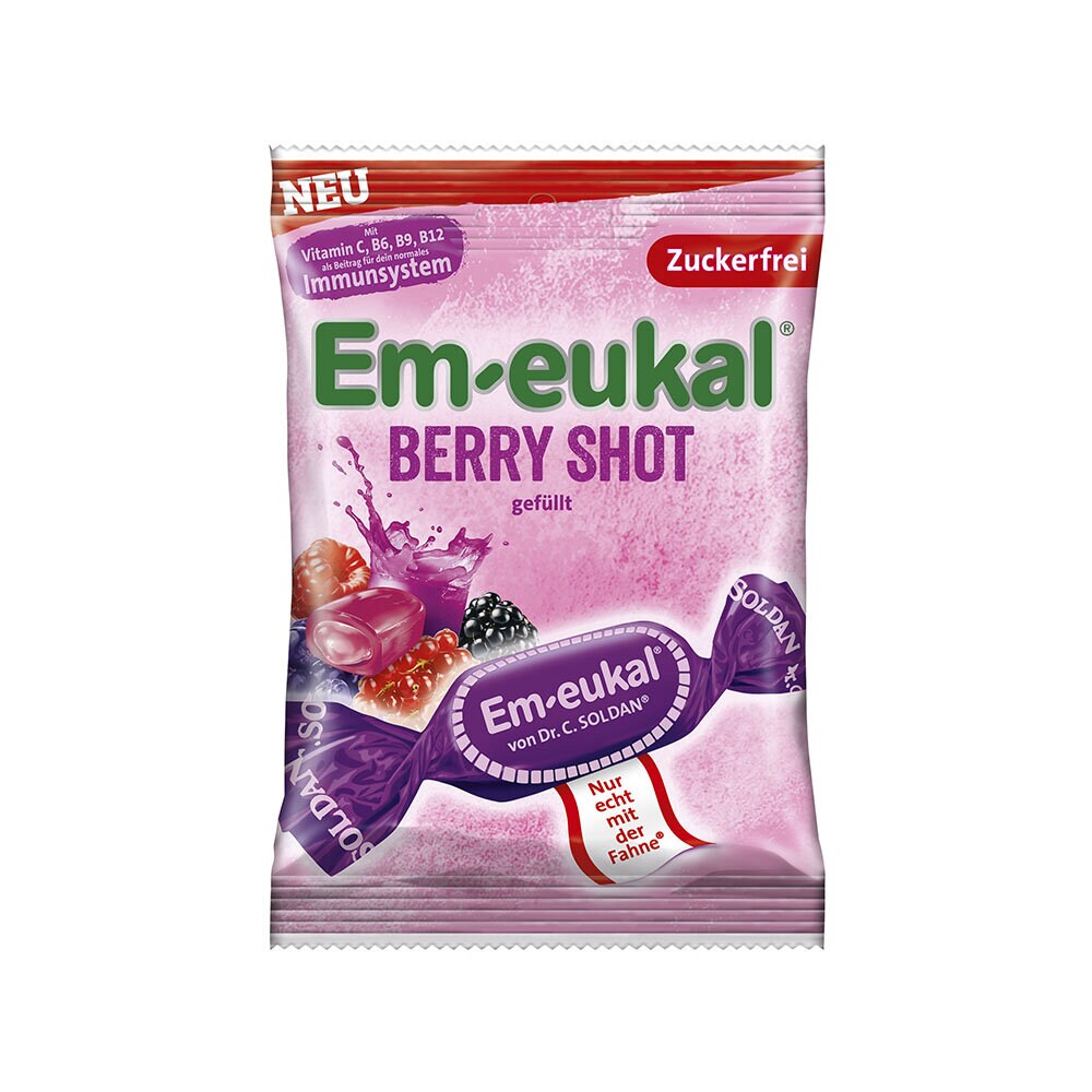 Berry Shot Fyllda Halstabletter 75g sockerfri