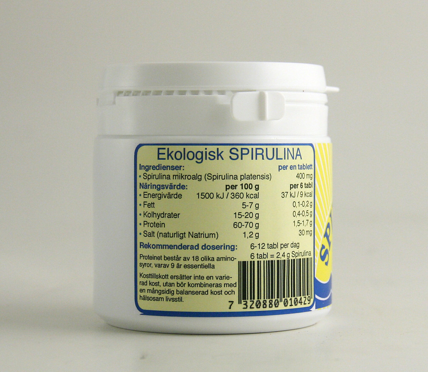 Spirulina ekologisk 200 tabletter