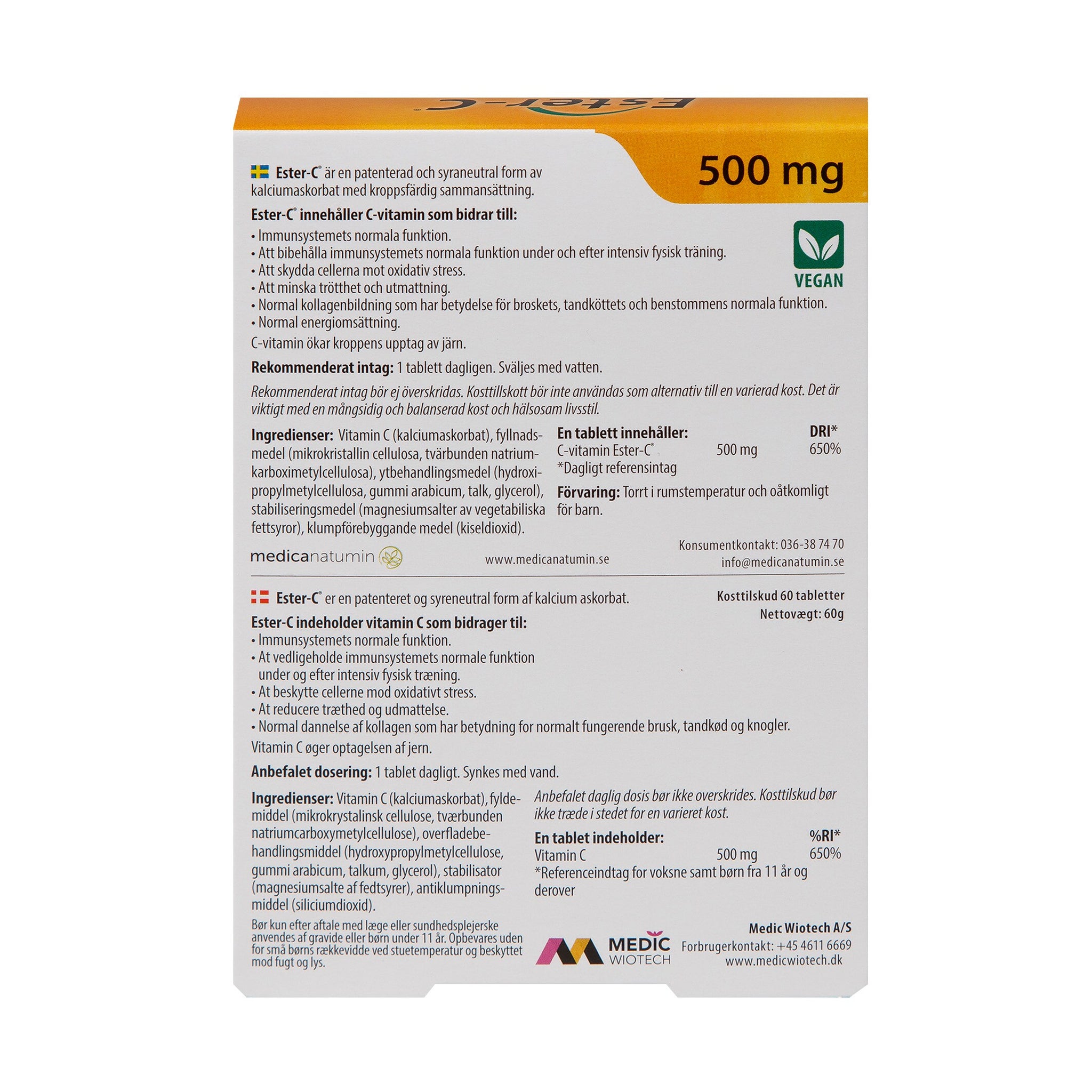 Ester-C 500mg 60 tabletter