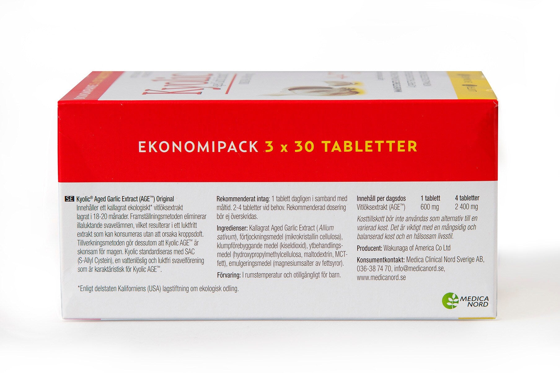 Kyolic Original 600mg 90 tabletter
