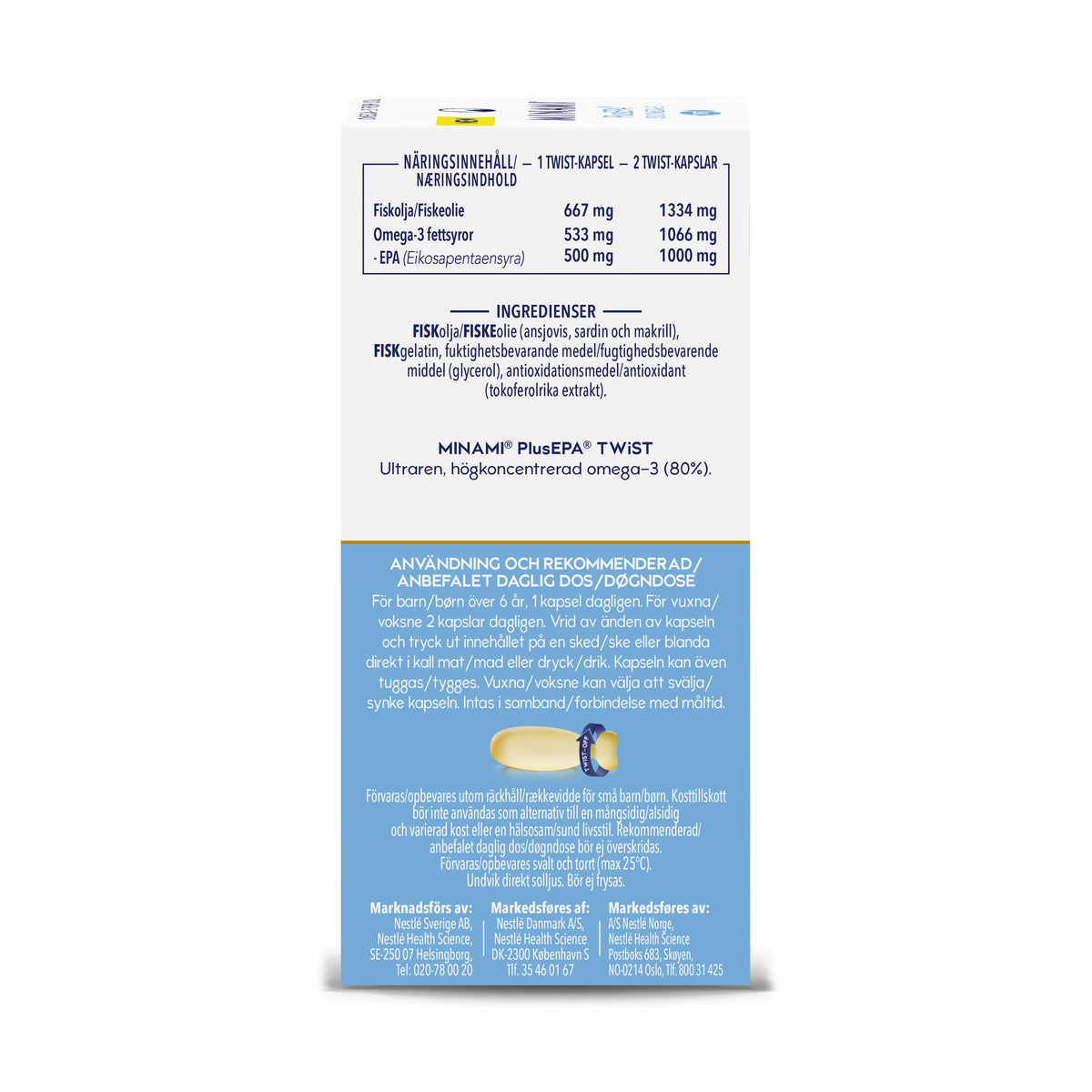PlusEPA Omega-3 80% 60 kapslar