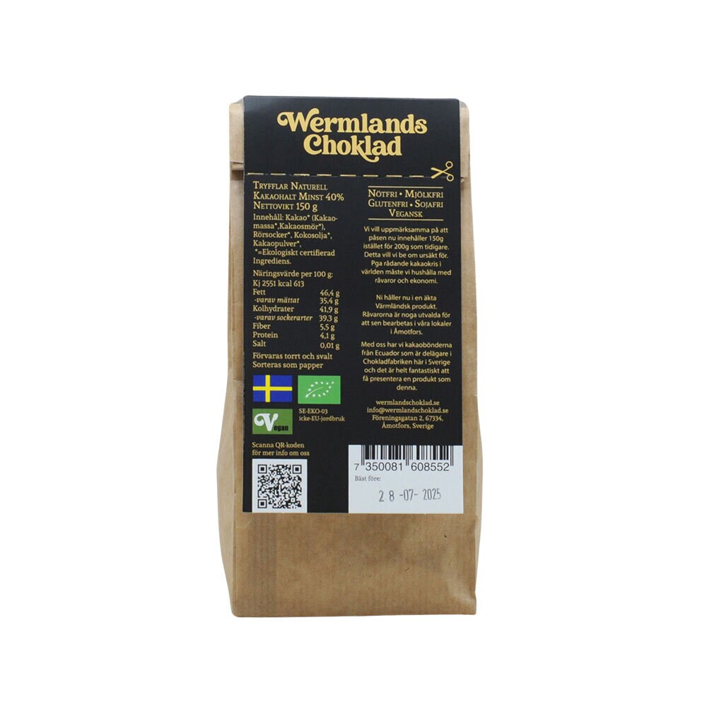 Choklad Tryfflar Naturell 150g