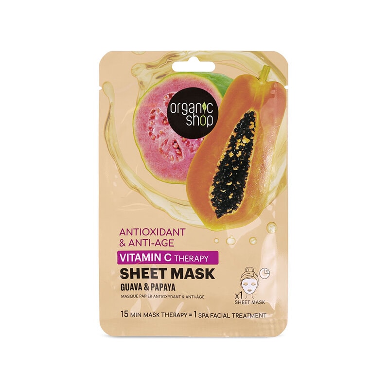 Vitamin C Therapy Sheet Mask Guava & Papaya 1st