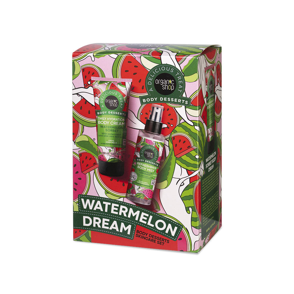 Watermelon Dream. Body Desserts Skincare Set, 200 ml/150 ml