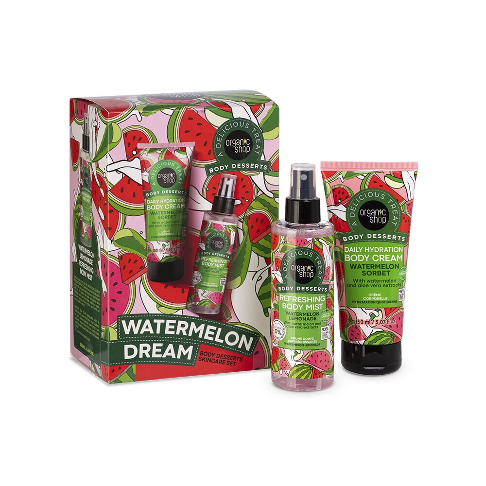Watermelon Dream. Body Desserts Skincare Set, 200 ml/150 ml