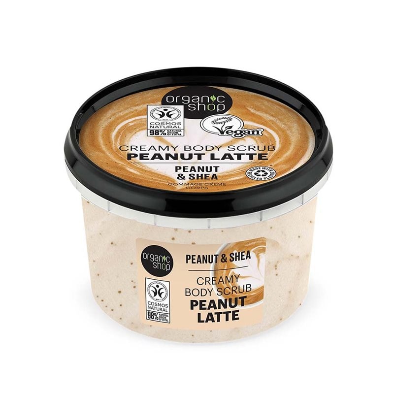 Peanut latte creamy body scrub. Peanut & Shea 250ml