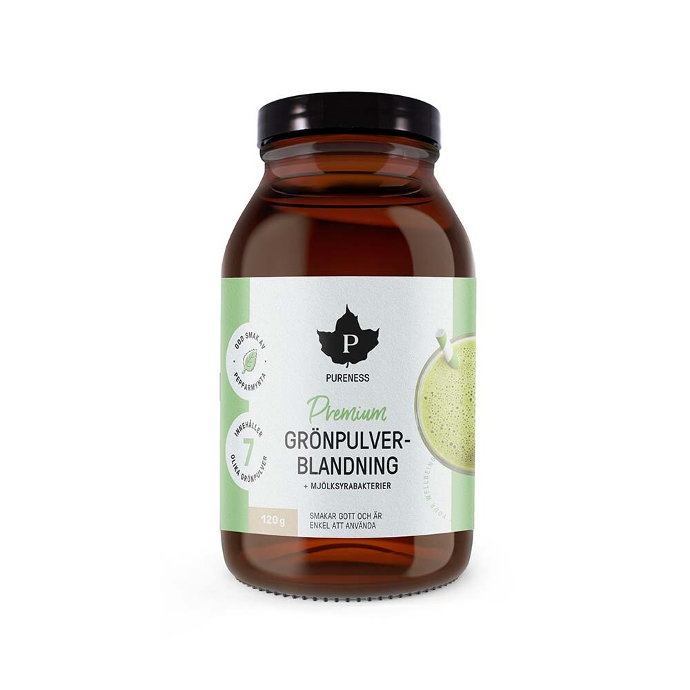 Premium Grönpulverblandning+Mjölksyrabakterier 120g