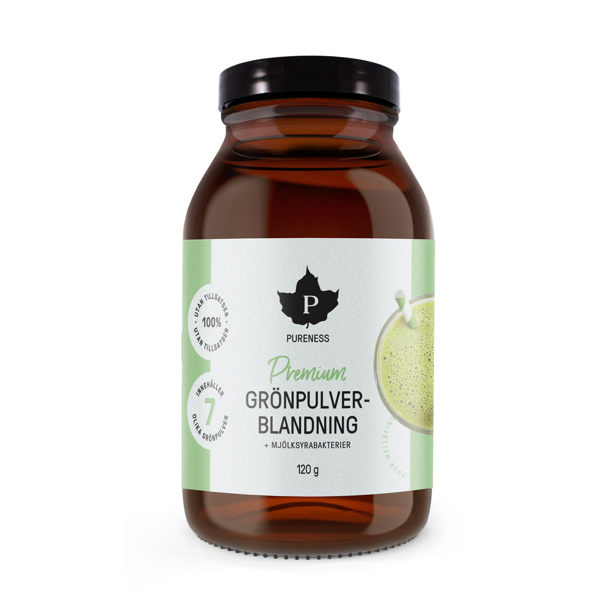 Premium Grönpulverblandning+Mjölksyrabakterier 120g