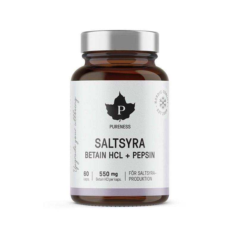 Saltsyra Betain HCl + Pepsin 60 kapslar