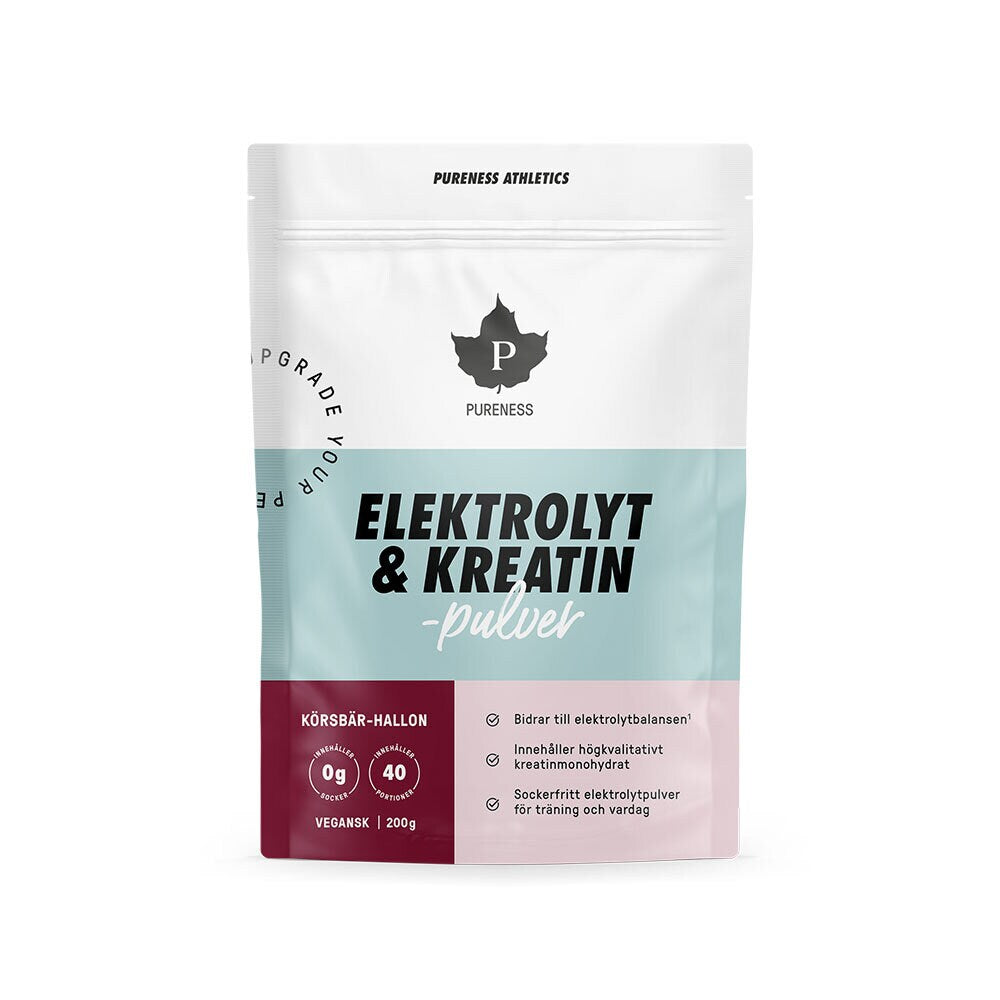 Elektrolyt & Kreatinpulver Körsbär Hallon 200g