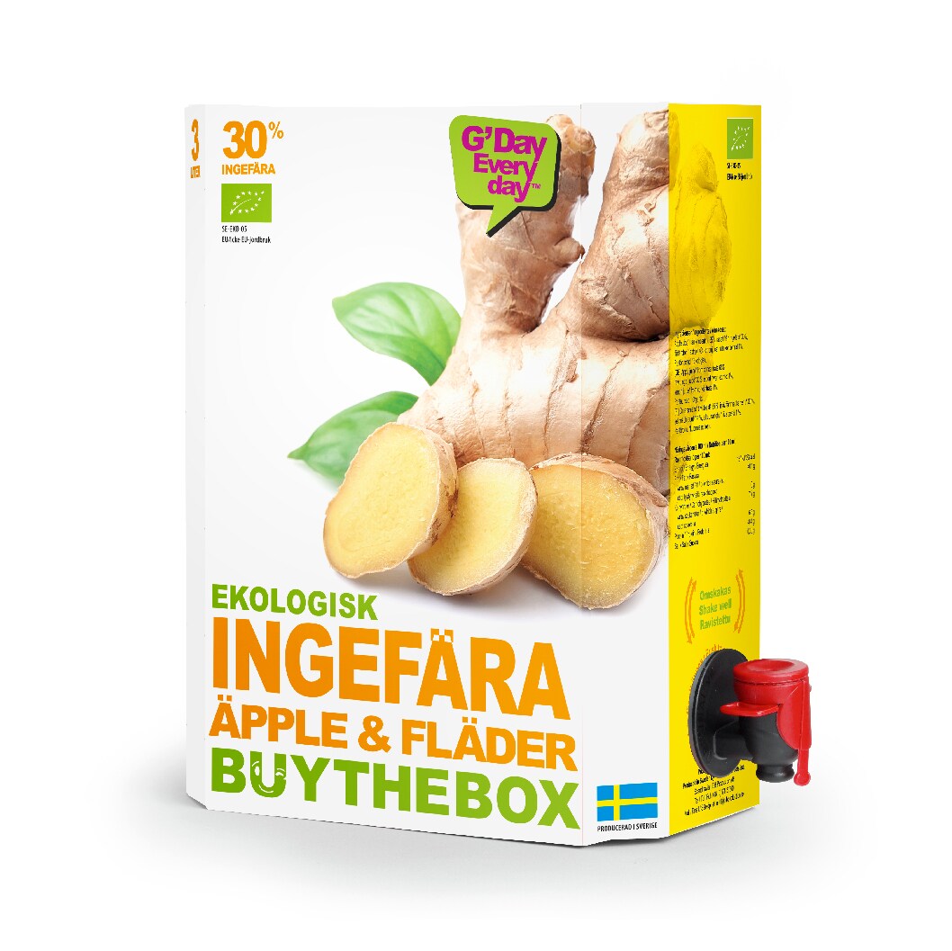 Ingefära/Äpple/Fläder BiB 3 liter