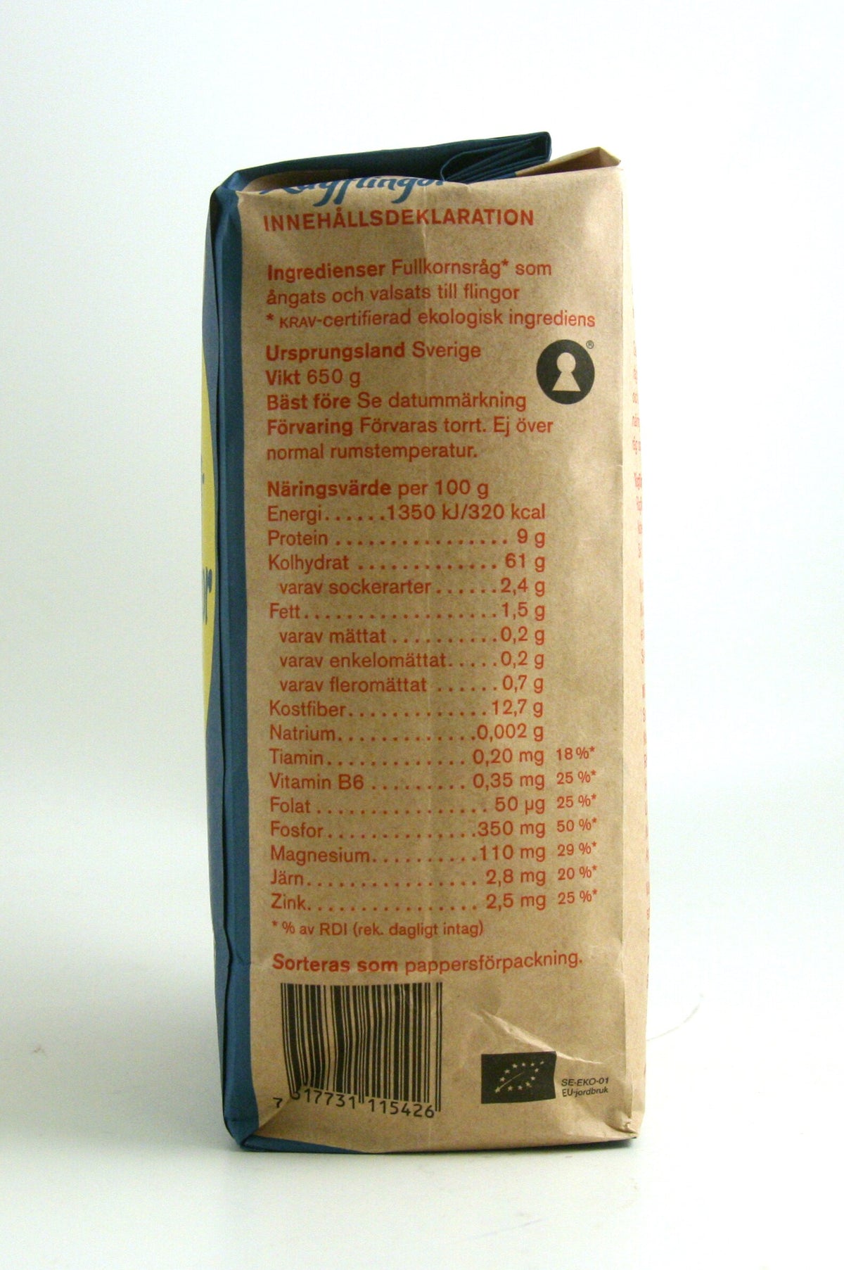 Rågflingor 650g