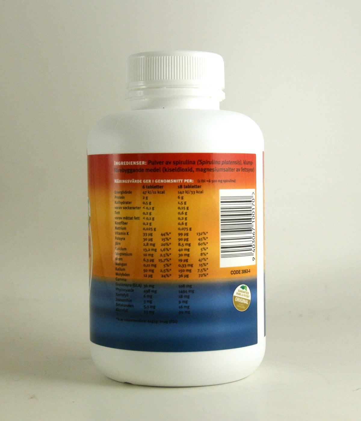 Spirulina 500 tabletter