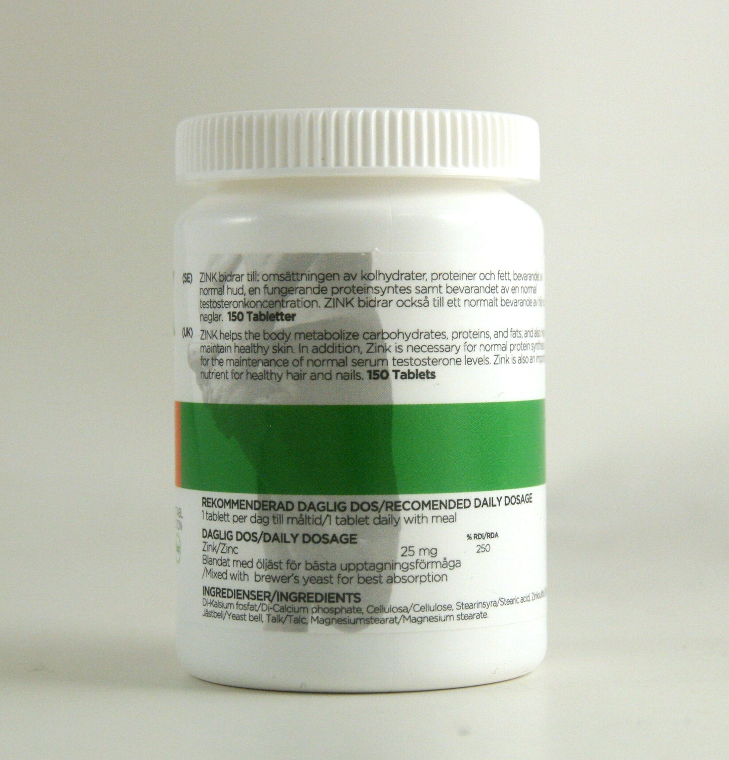 Zink 25mg 150 tabletter