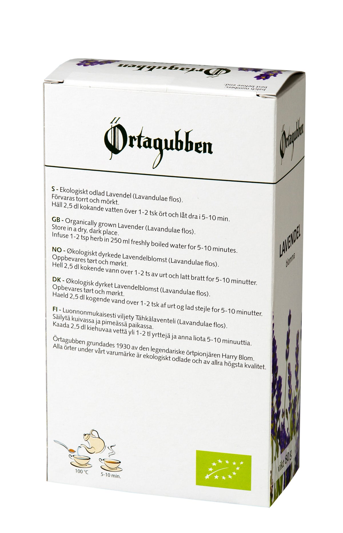 Lavendel blomma eko 80g