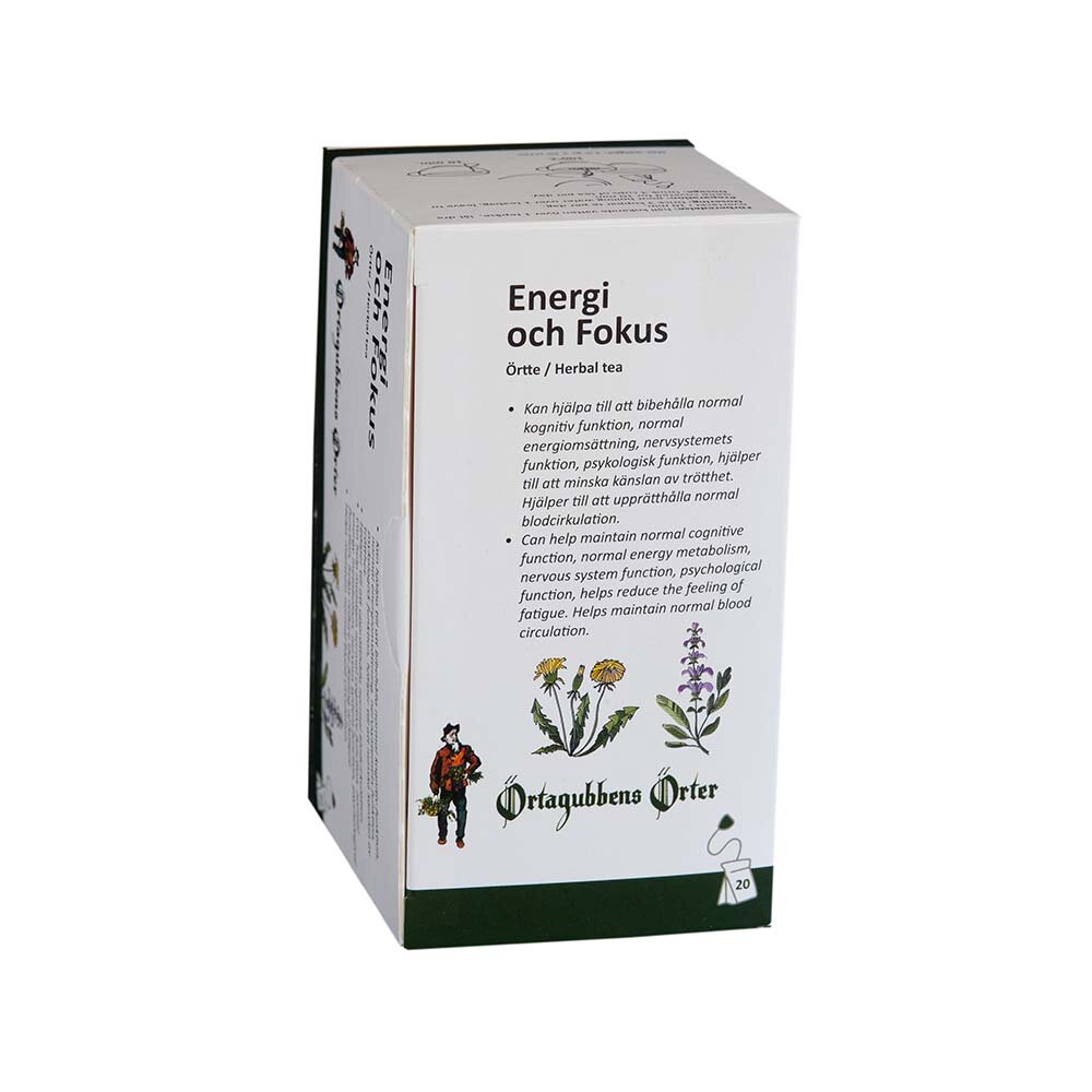 Energi och Fokus 1,5gr x 20 Tepåsar