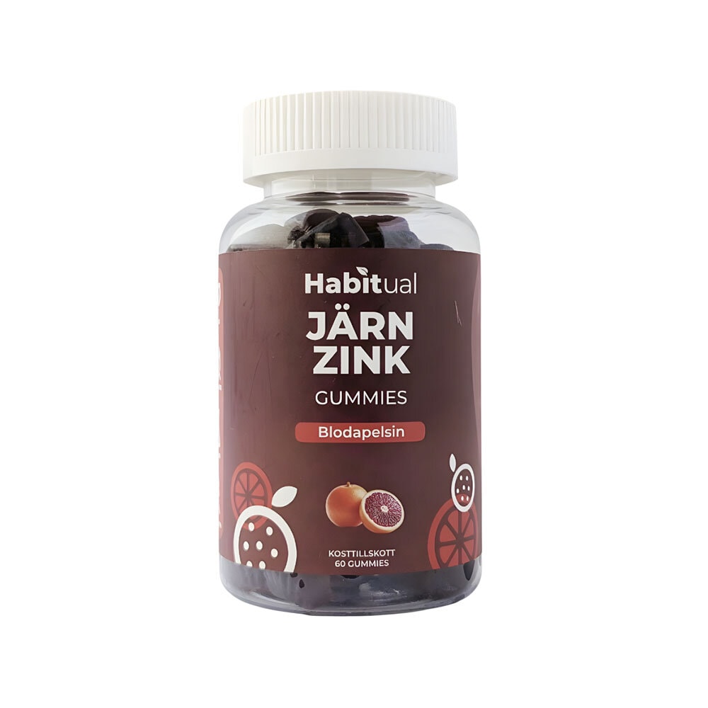 Zink + Järn gummies blodapelsin 60st