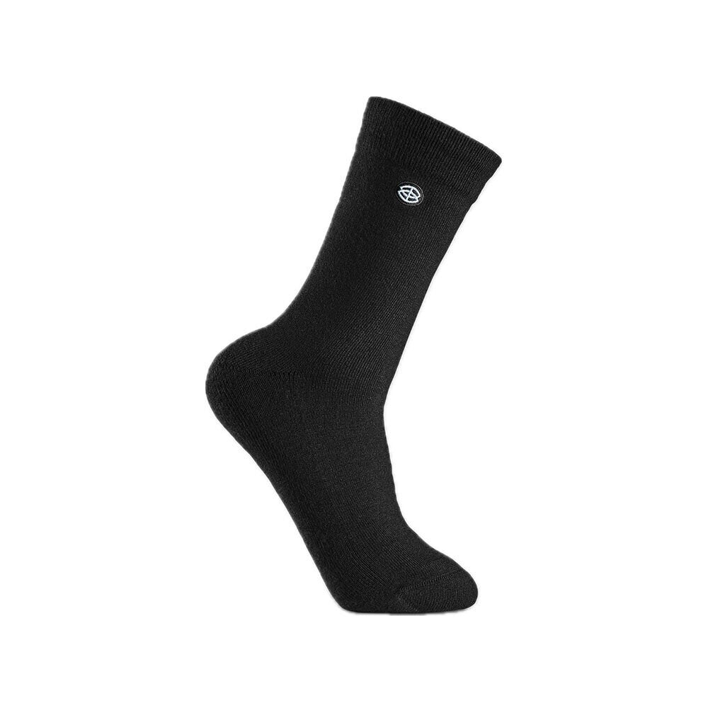 Ullstrumpor med frotte svart 1 par