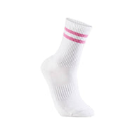 Vit tennissocka med rosa ränder 3-pack