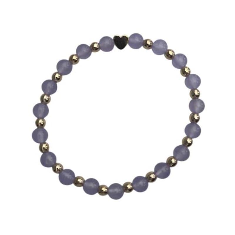 Armband Lila Kalcedon 6mm