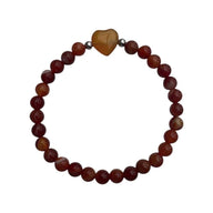 Armband Röd Onyx 6mm