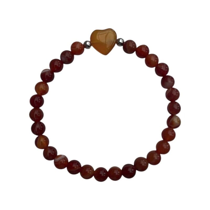Armband Röd Onyx 6mm